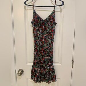Urban Outfitters Dress Forum Women's Floral Ruched Bodycon Dress - size medium